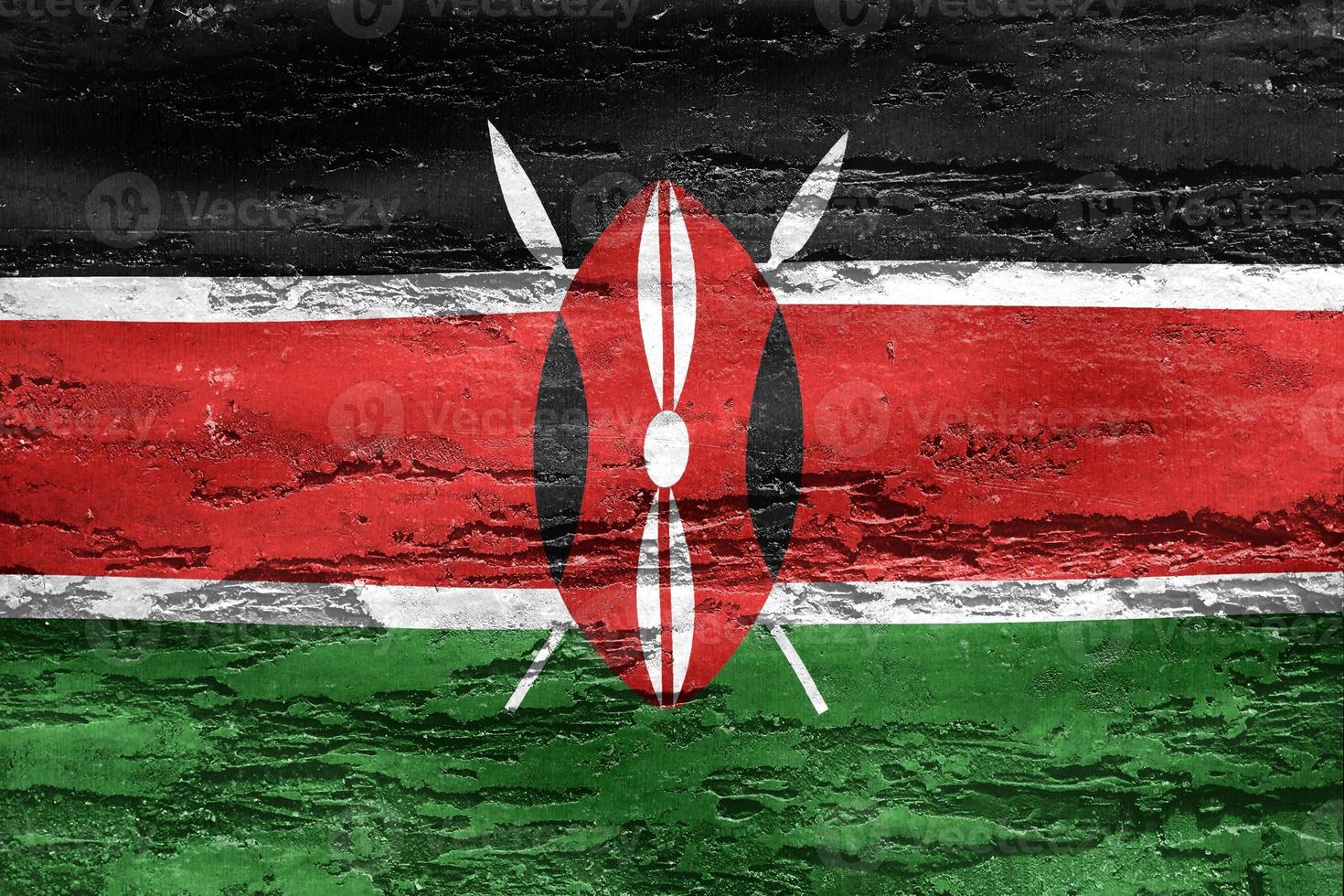 3D-Illustration of a Kenya flag - realistic waving fabric flag photo