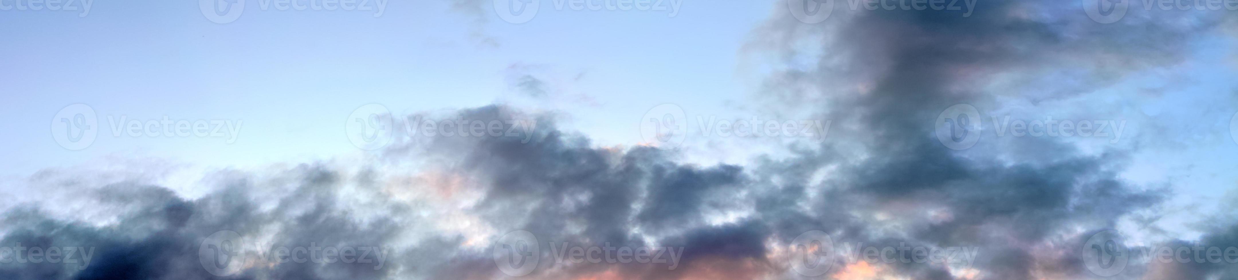 Stunning colorful sky panorama showing beautiful cloud formations in high resolution photo