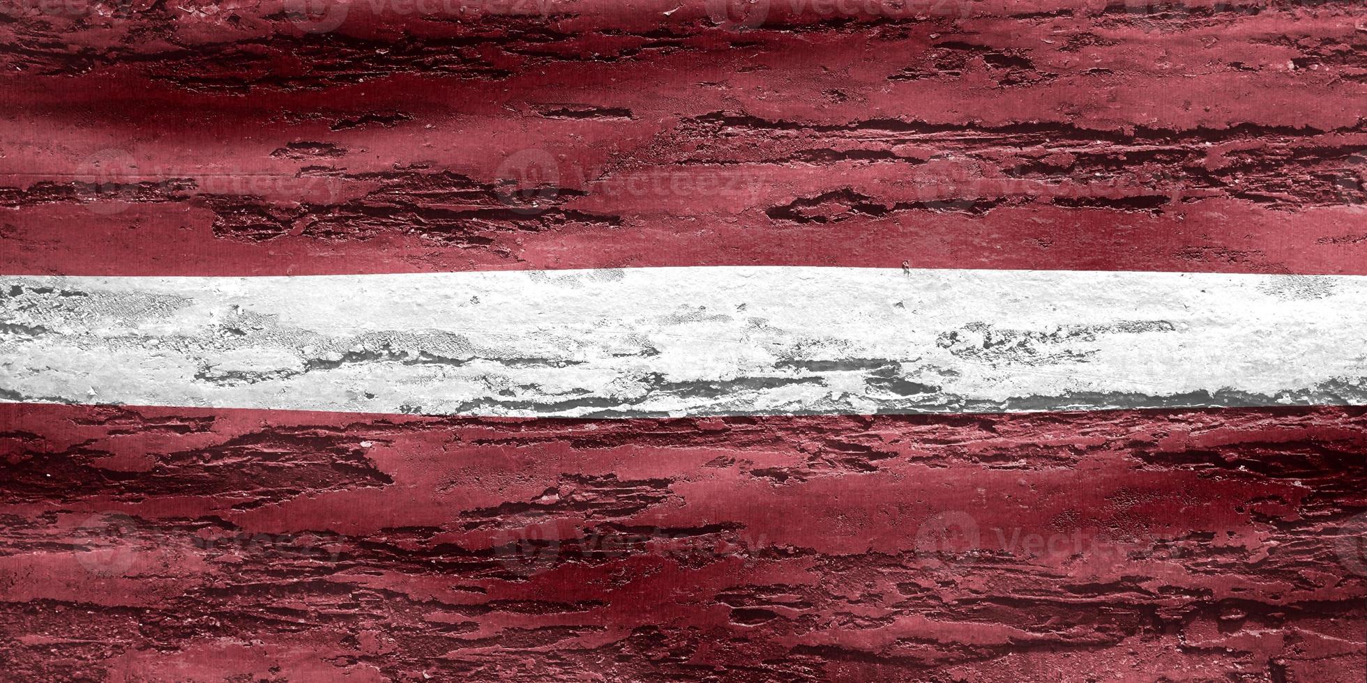 3D-Illustration of a Latvia flag - realistic waving fabric flag photo