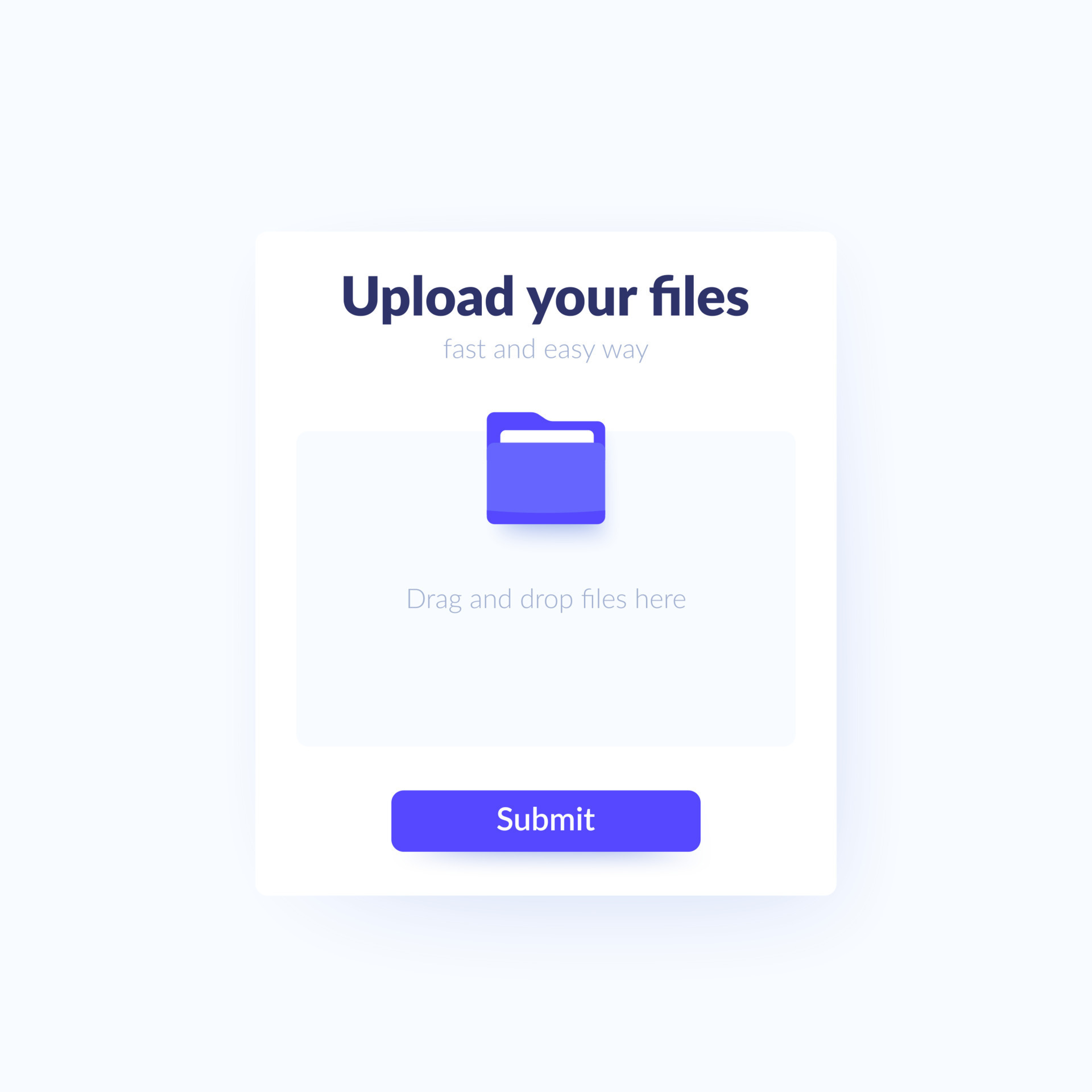 Upload Files Form With Submit Button Vector Ui Design 8002164 Vector 