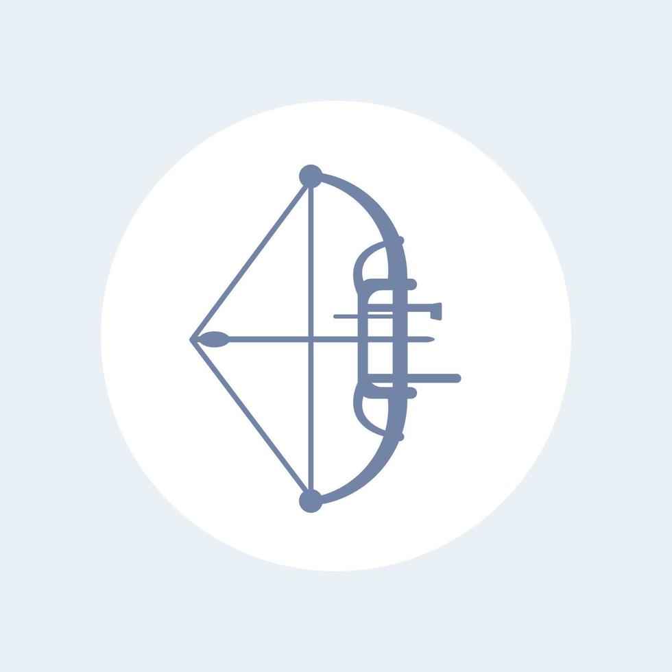 compound bow icon isolated on white vector