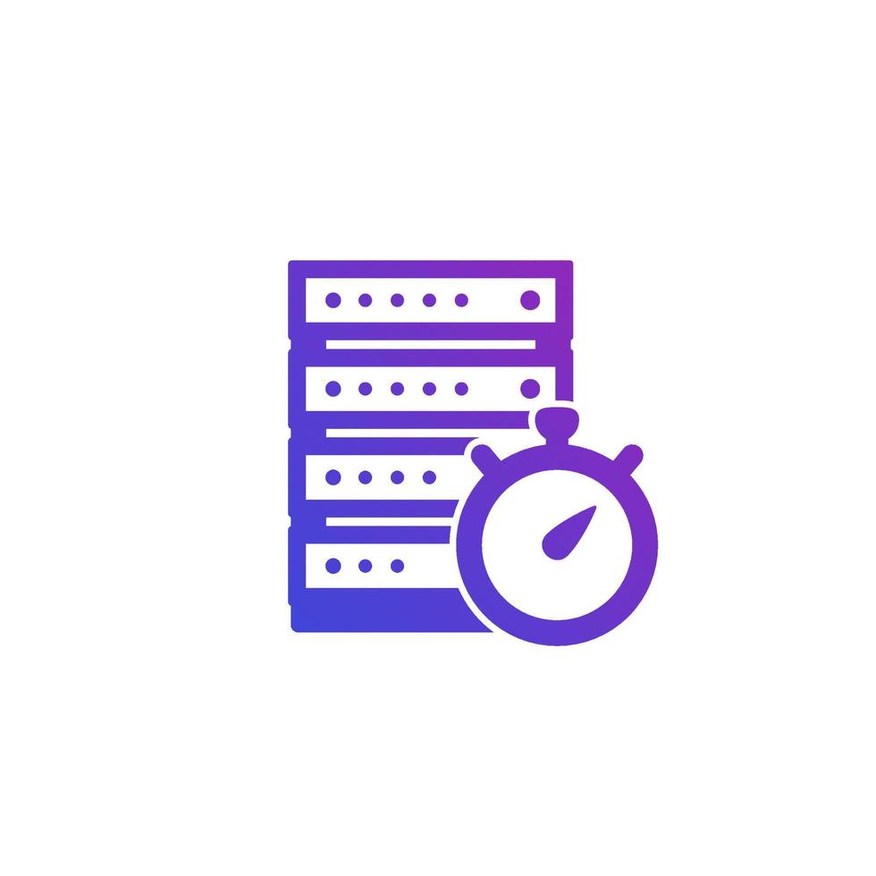 server response time icon on white vector