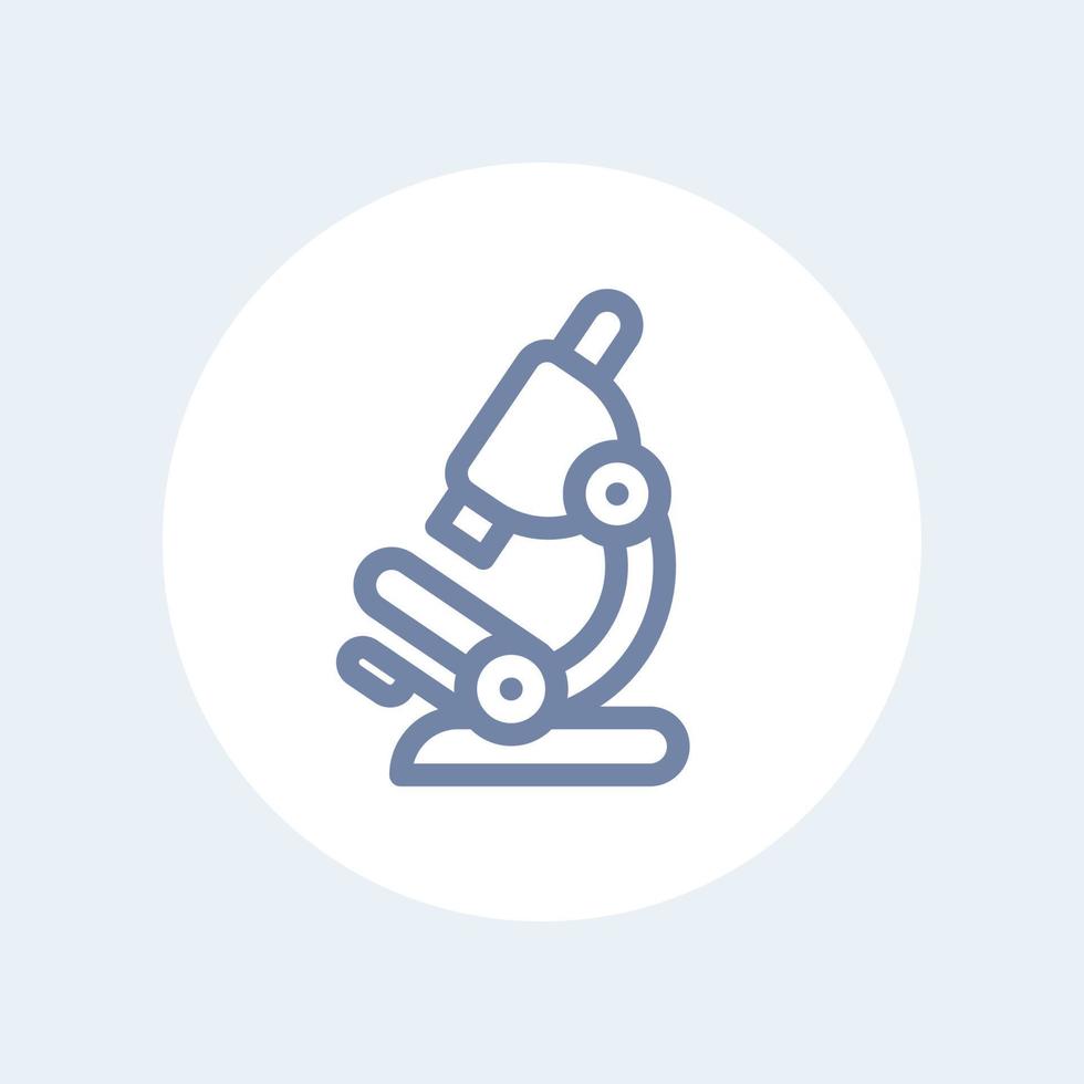 Microscope line icon vector