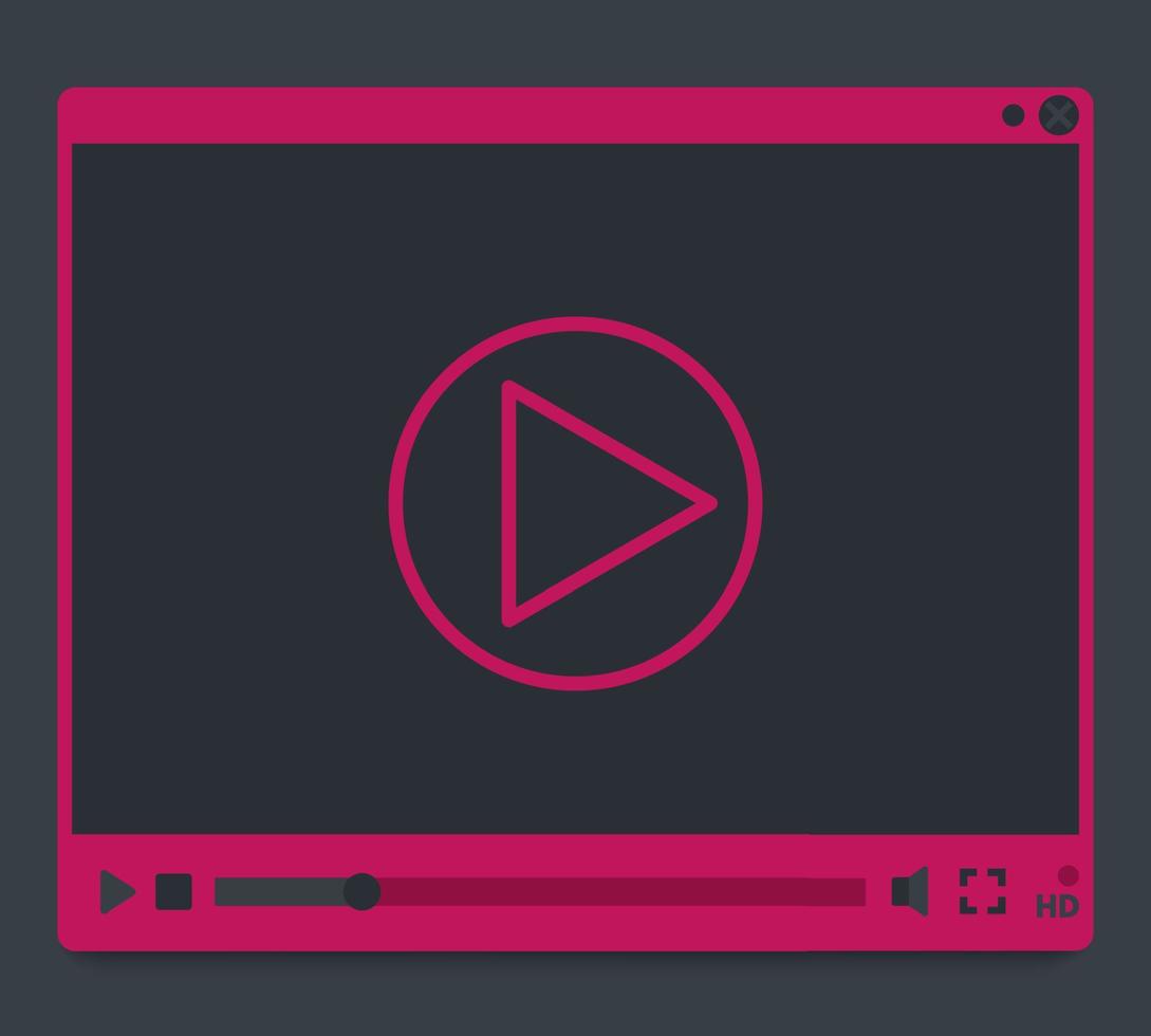 video player design vector