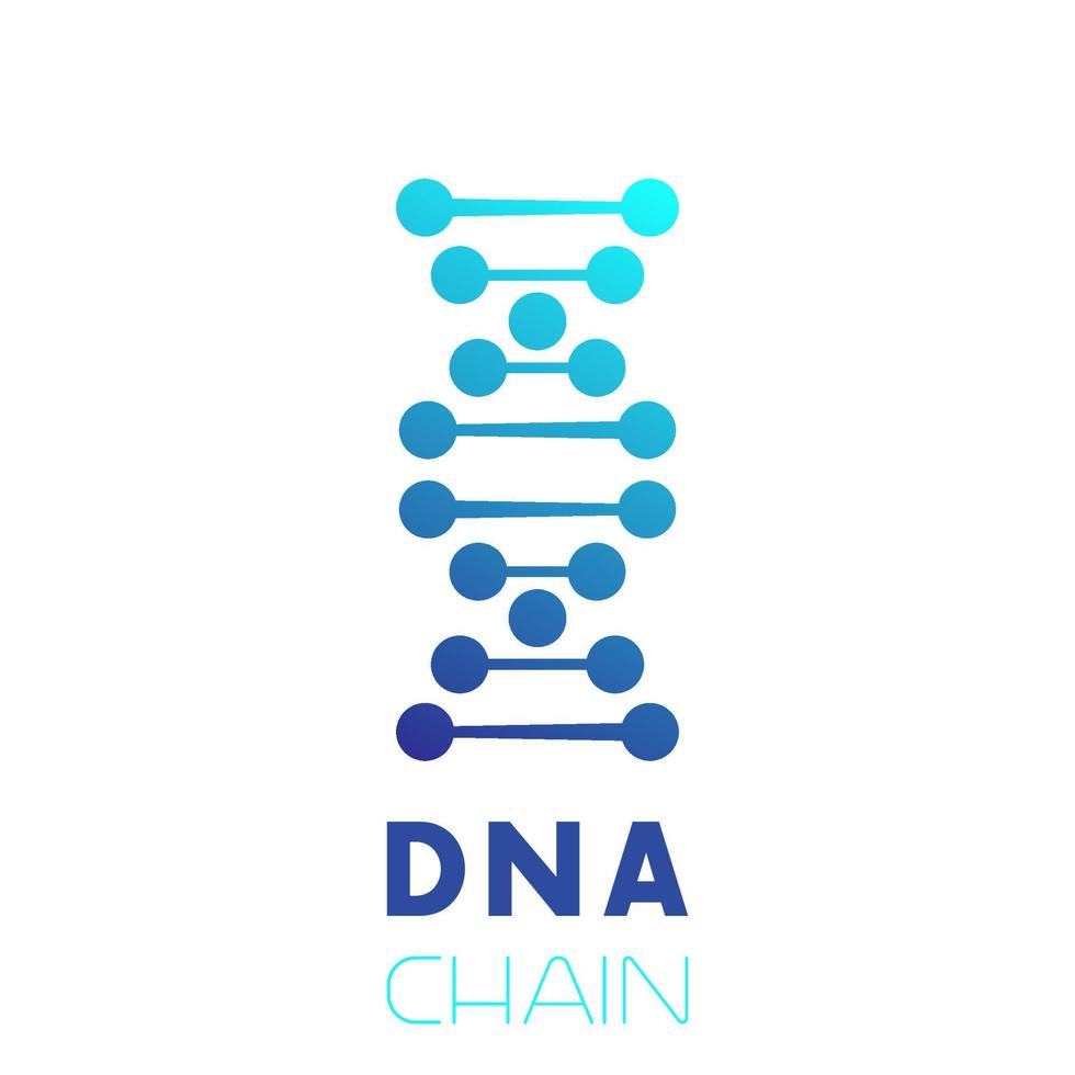 dna chain icon, logo element vector