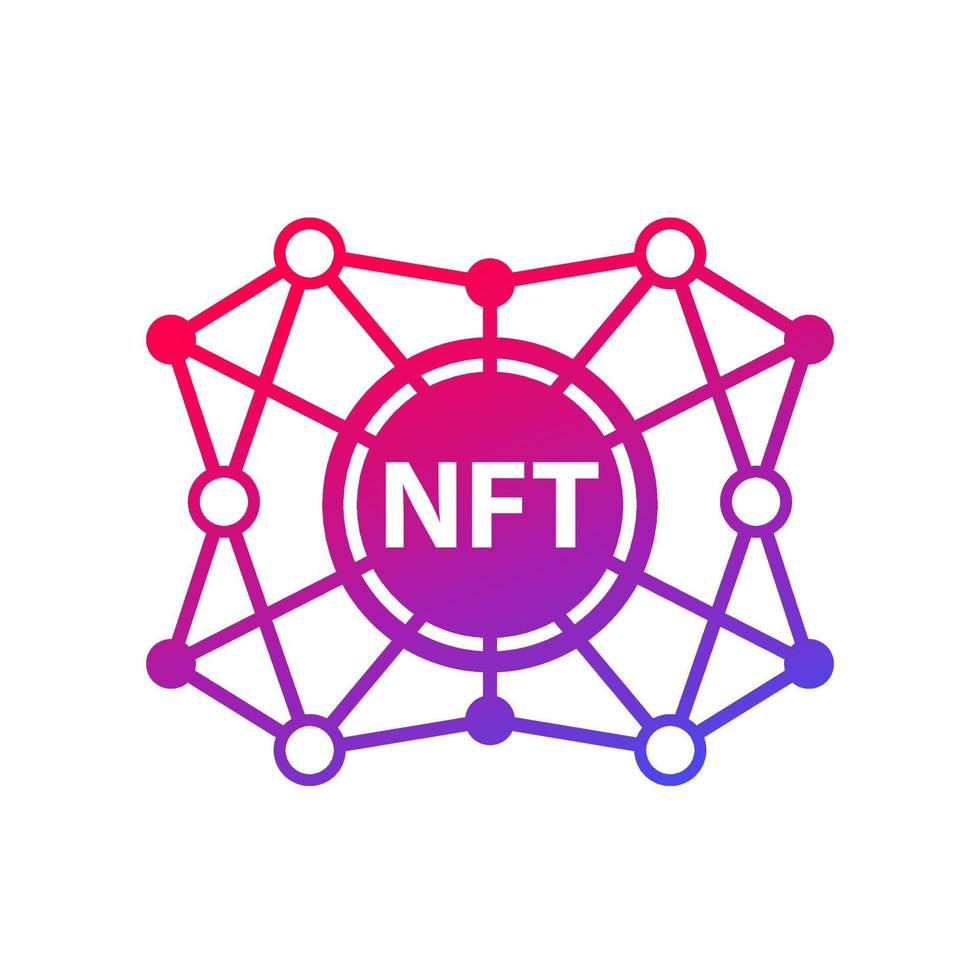 NFT non fungible token, vector icon