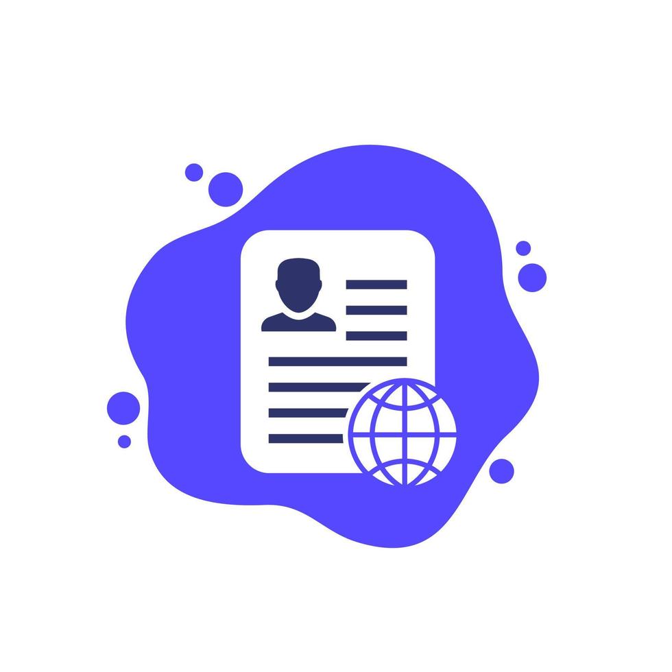 resume or cv vector icon