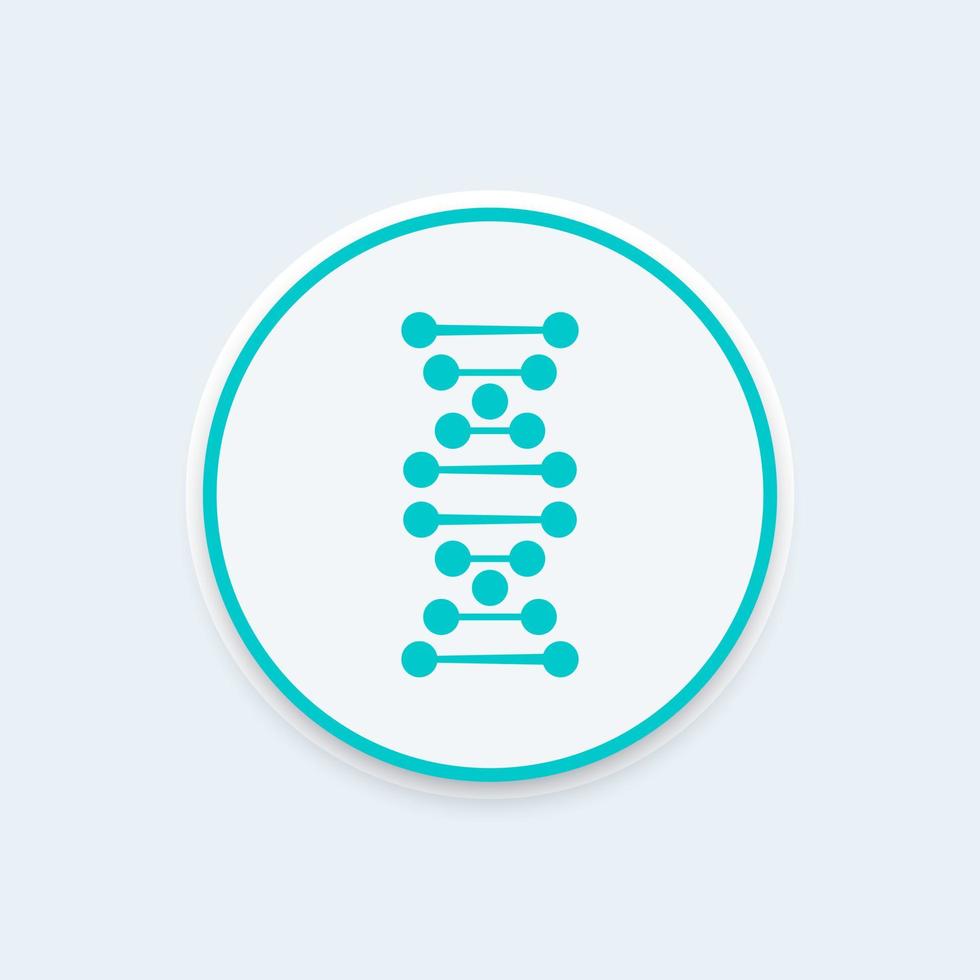 icono de la cadena de adn, investigación genética vector