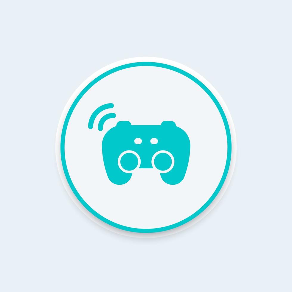gamepad icon, wireless game controller vector