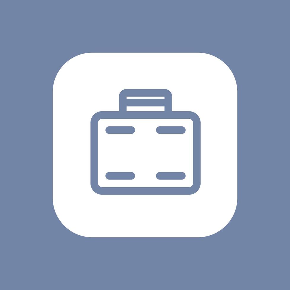 Suitcase line icon, briefcase, case, suitcase vector, business trip, isolated rounded square icon, vector illustration