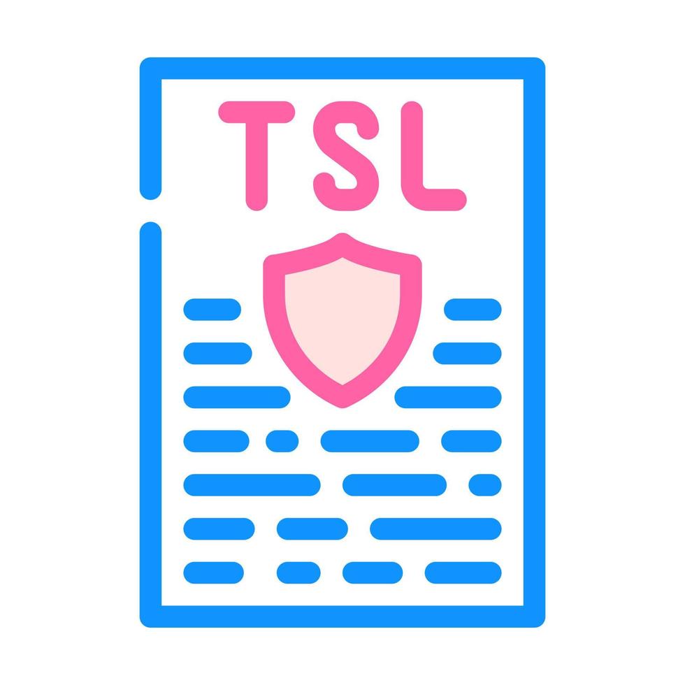 tsl protocol color icon vector illustration line