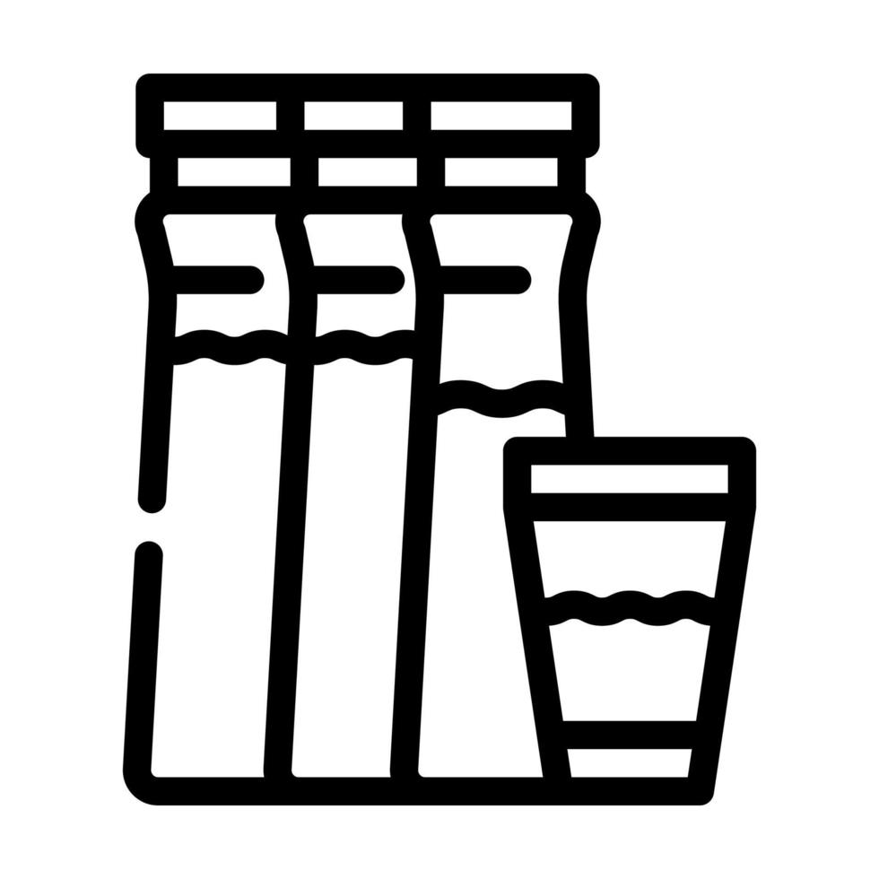 ilustración de vector de icono de línea de colorante de alimentos artificiales