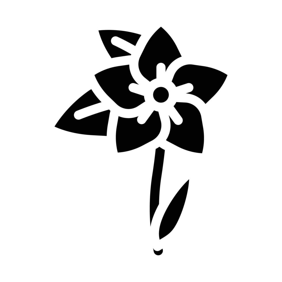 jasmine flower glyph icon vector illustration