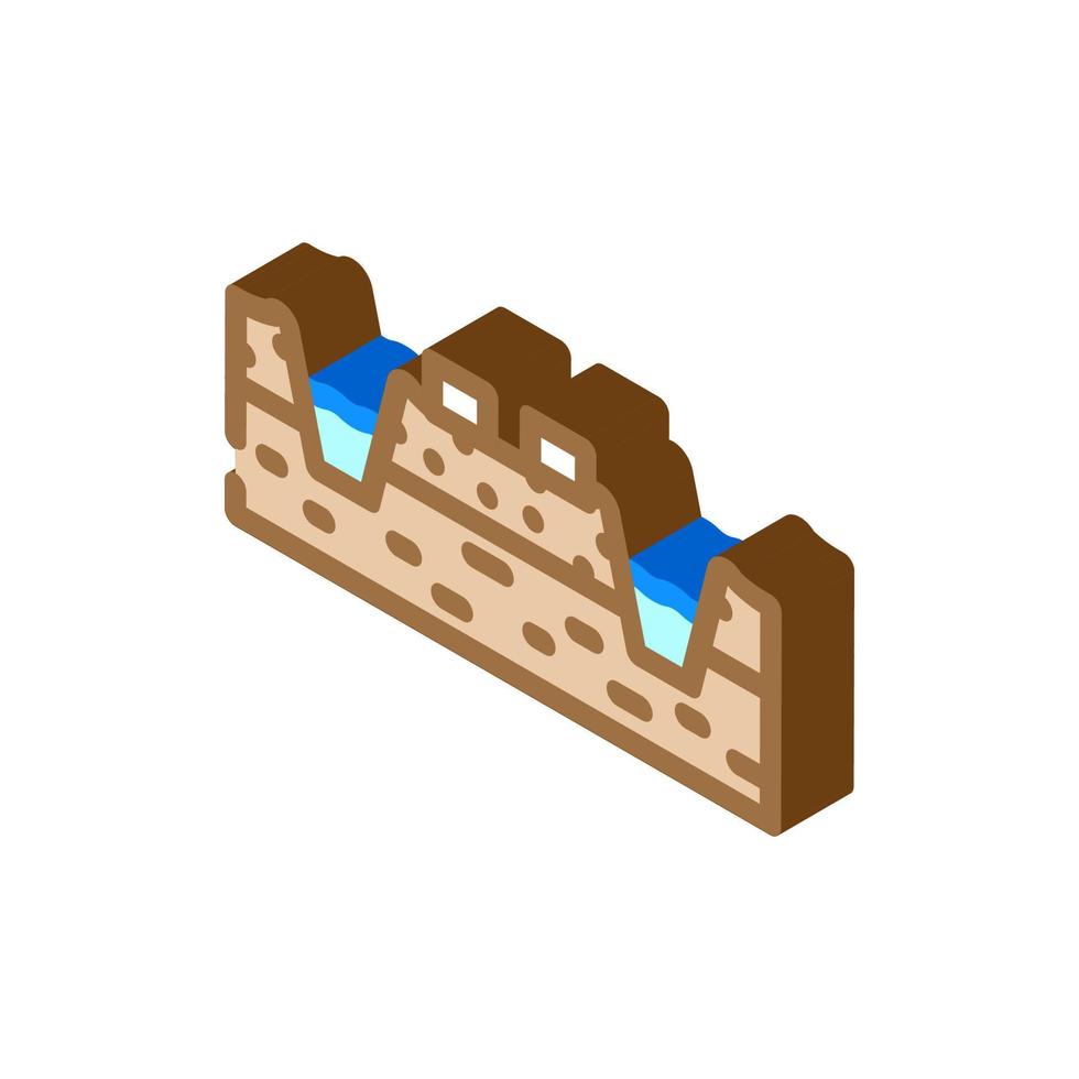 mining peat isometric icon vector illustration