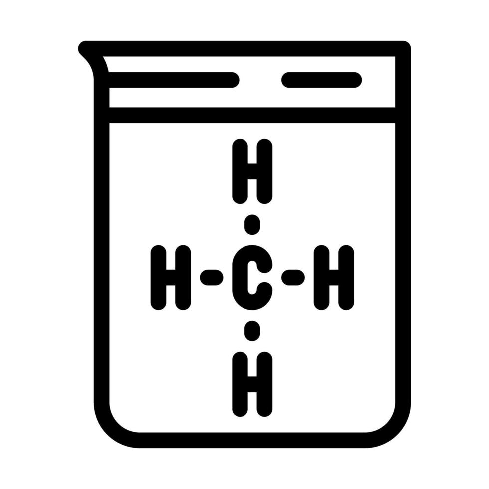 ilustración de vector de icono de línea de química orgánica