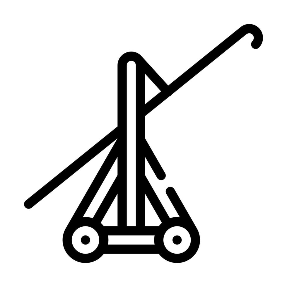 hook destroyer line icon vector illustration black