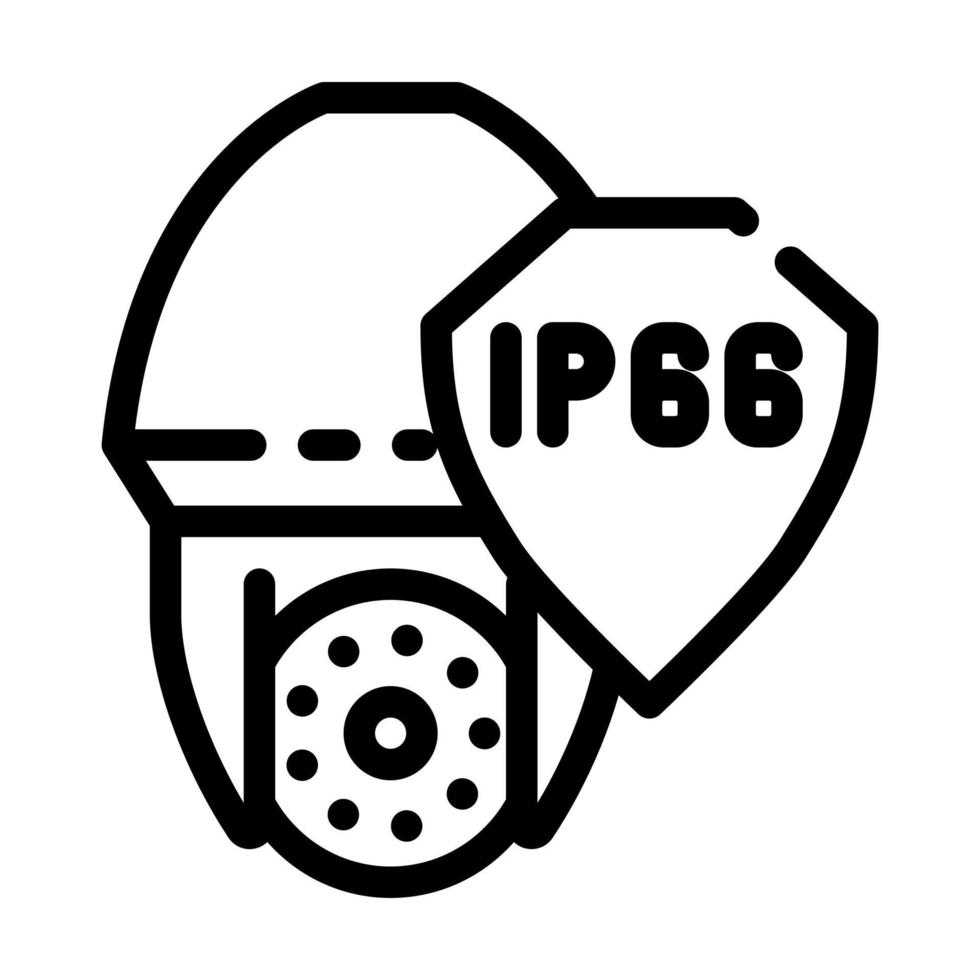 dust and moisture protection standard camera ip68 line icon vector illustration