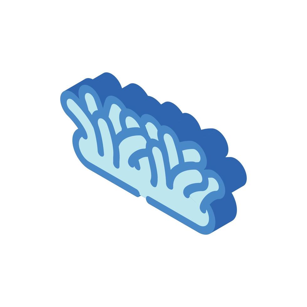 ocean bottom seaweed isometric icon vector illustration