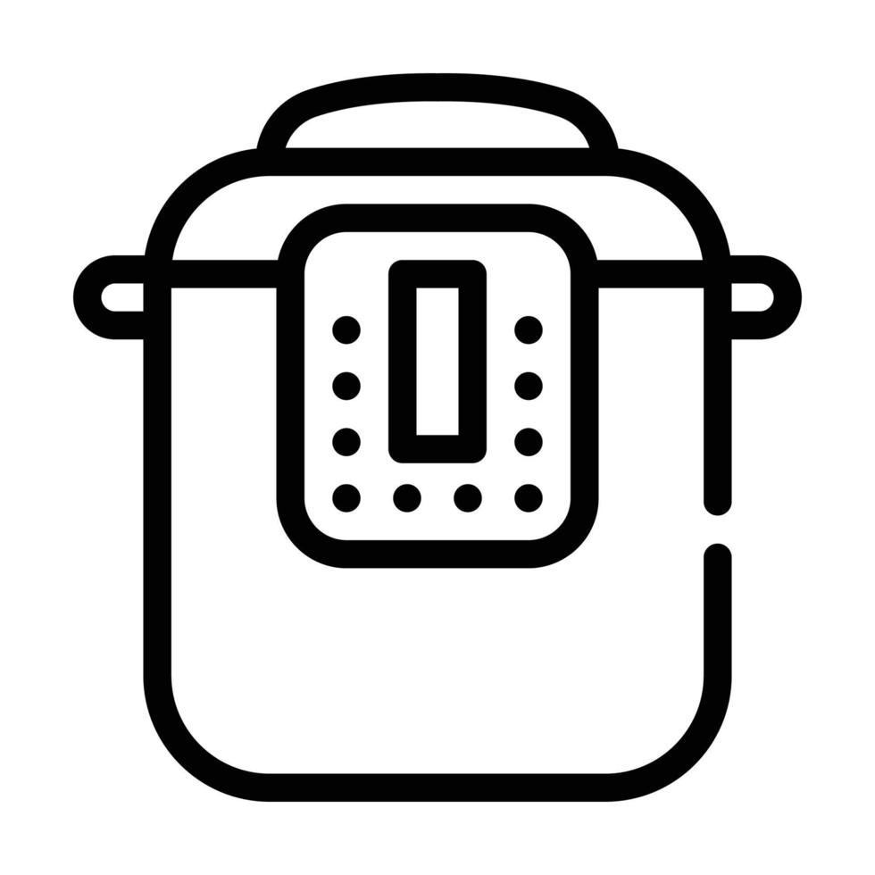 ilustración de símbolo de vector de icono de línea de equipo multicooker