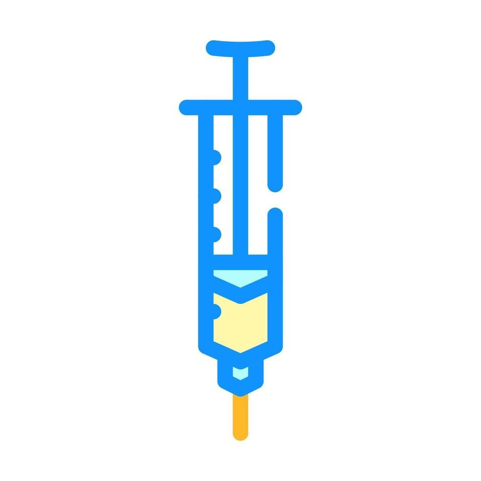 syringe with insulin color icon vector illustration