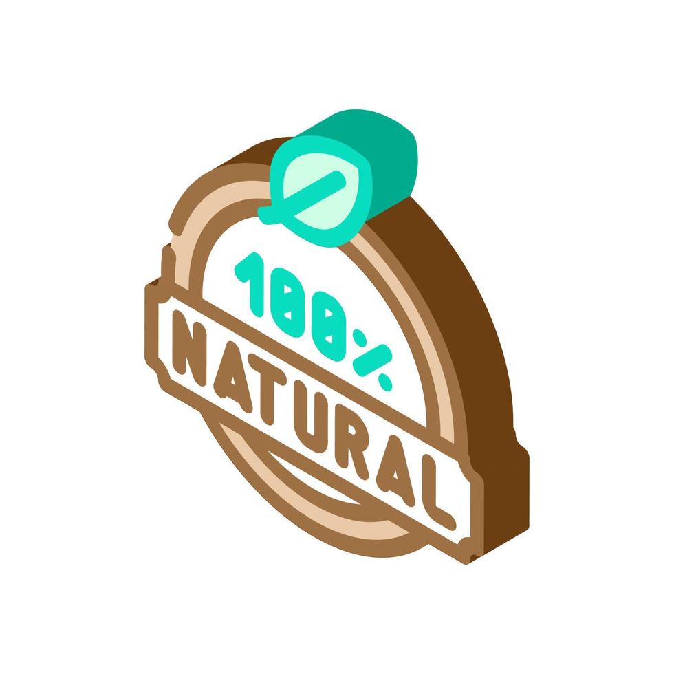 natural cosmetic symbol isometric icon vector illustration