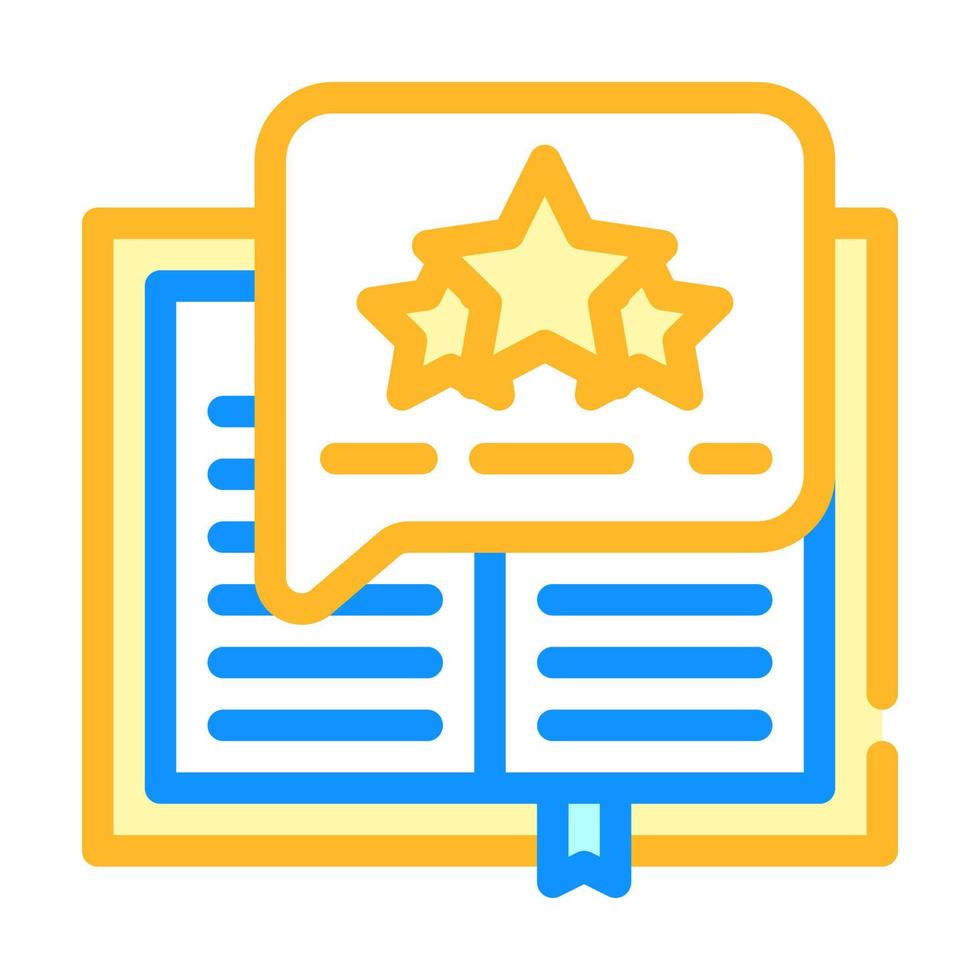 feedback review book color icon vector illustration