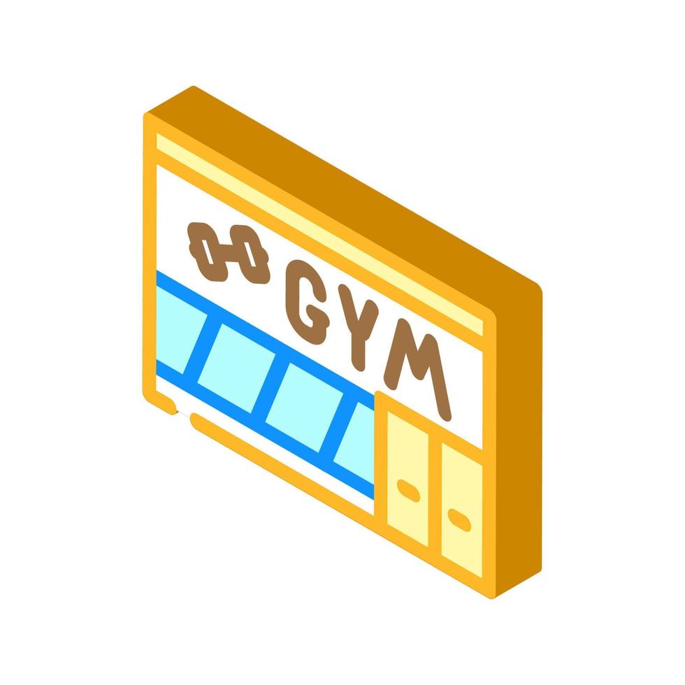 gym building isometric icon vector illustration