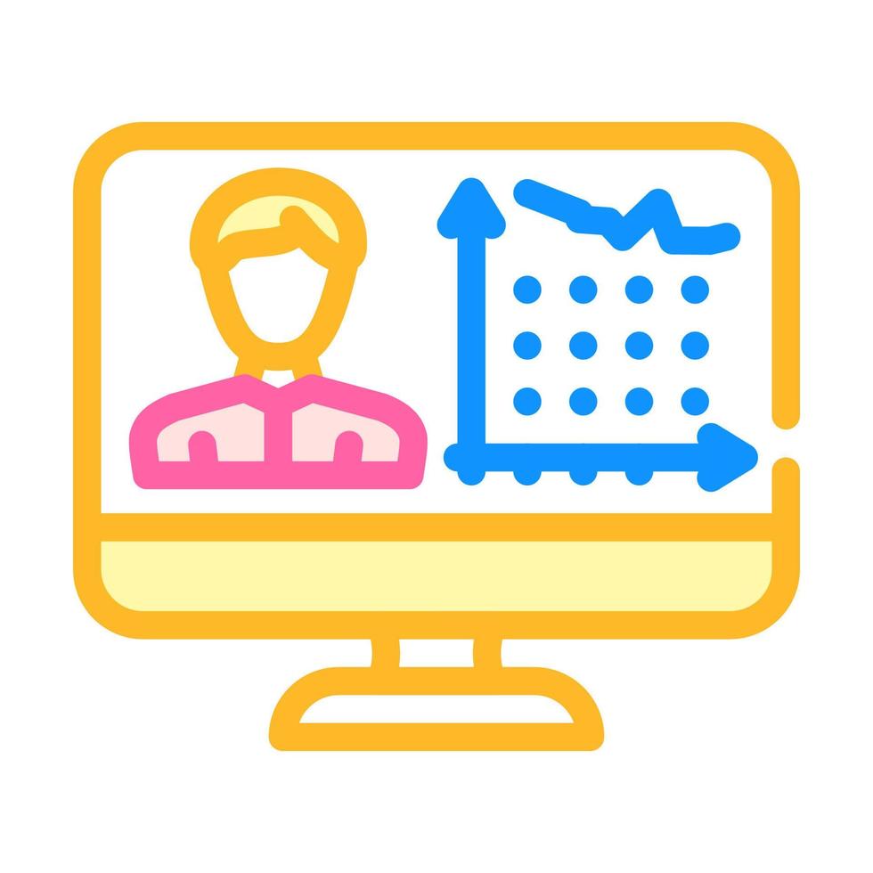 client activity analysis kyc color icon vector illustration