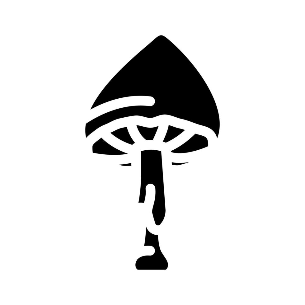 celestial mushroom glyph icon vector illustration