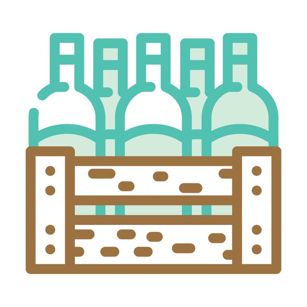 wine box color icon vector illustration
