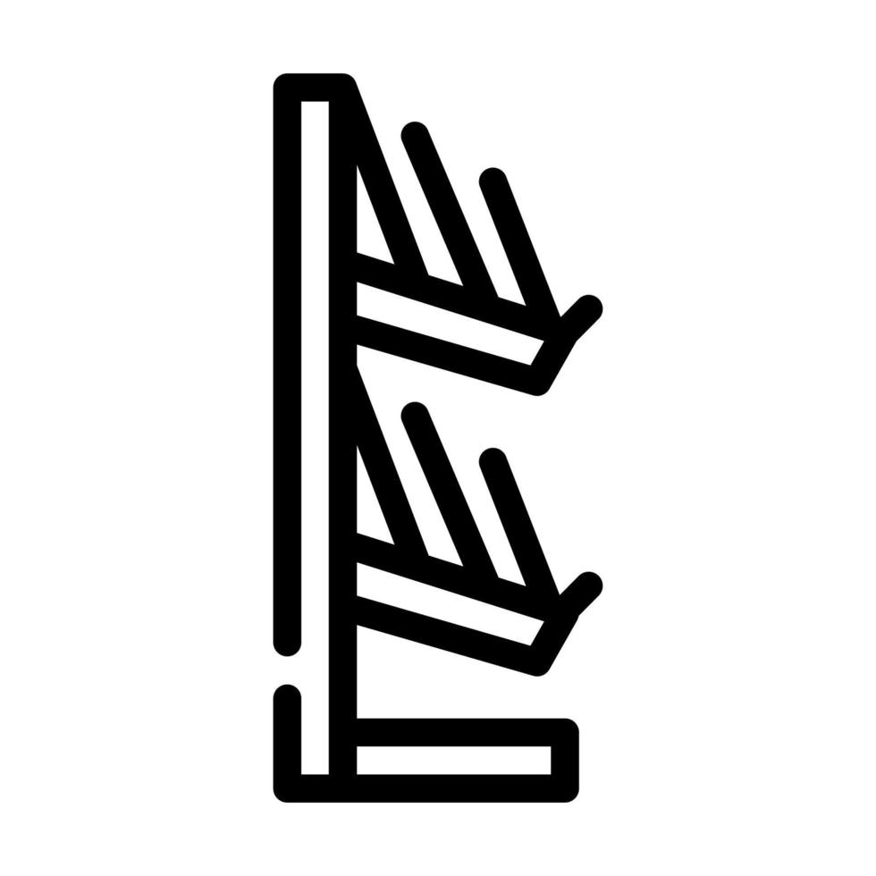 shelf with booklets line icon vector illustration
