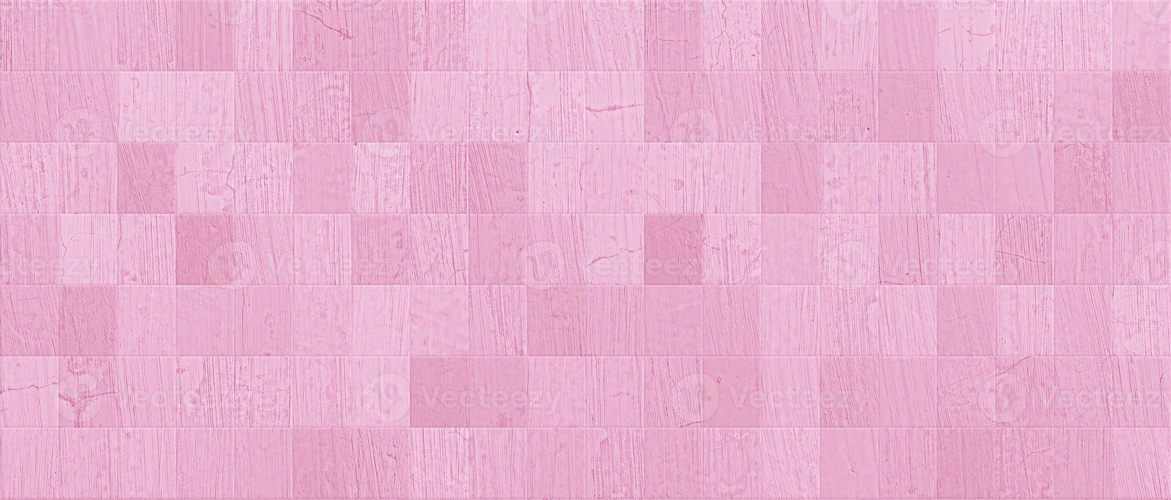 Pink ceramic tile with marble abstract texture. Pink plaid wall floor
