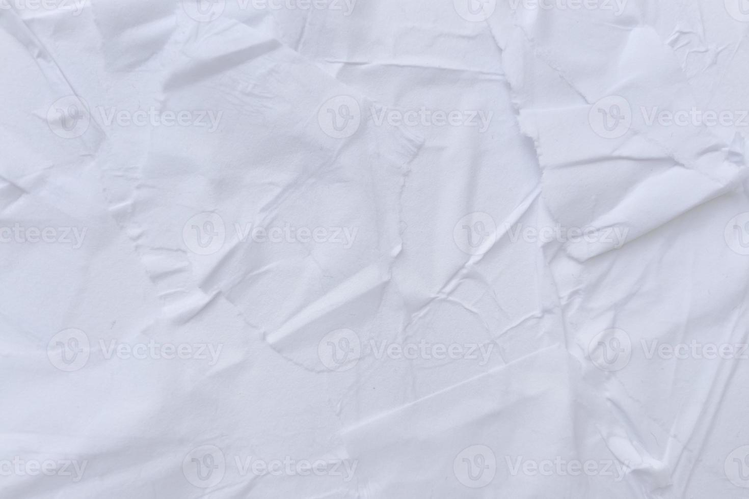 Blank white paper is crumpled texture background. Crumpled paper texture backgrounds for various purposes photo