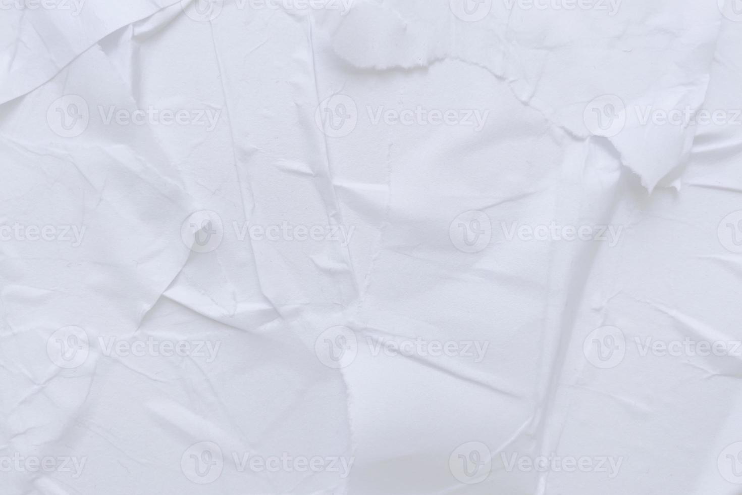 Blank white paper is crumpled texture background. Crumpled paper texture backgrounds for various purposes photo