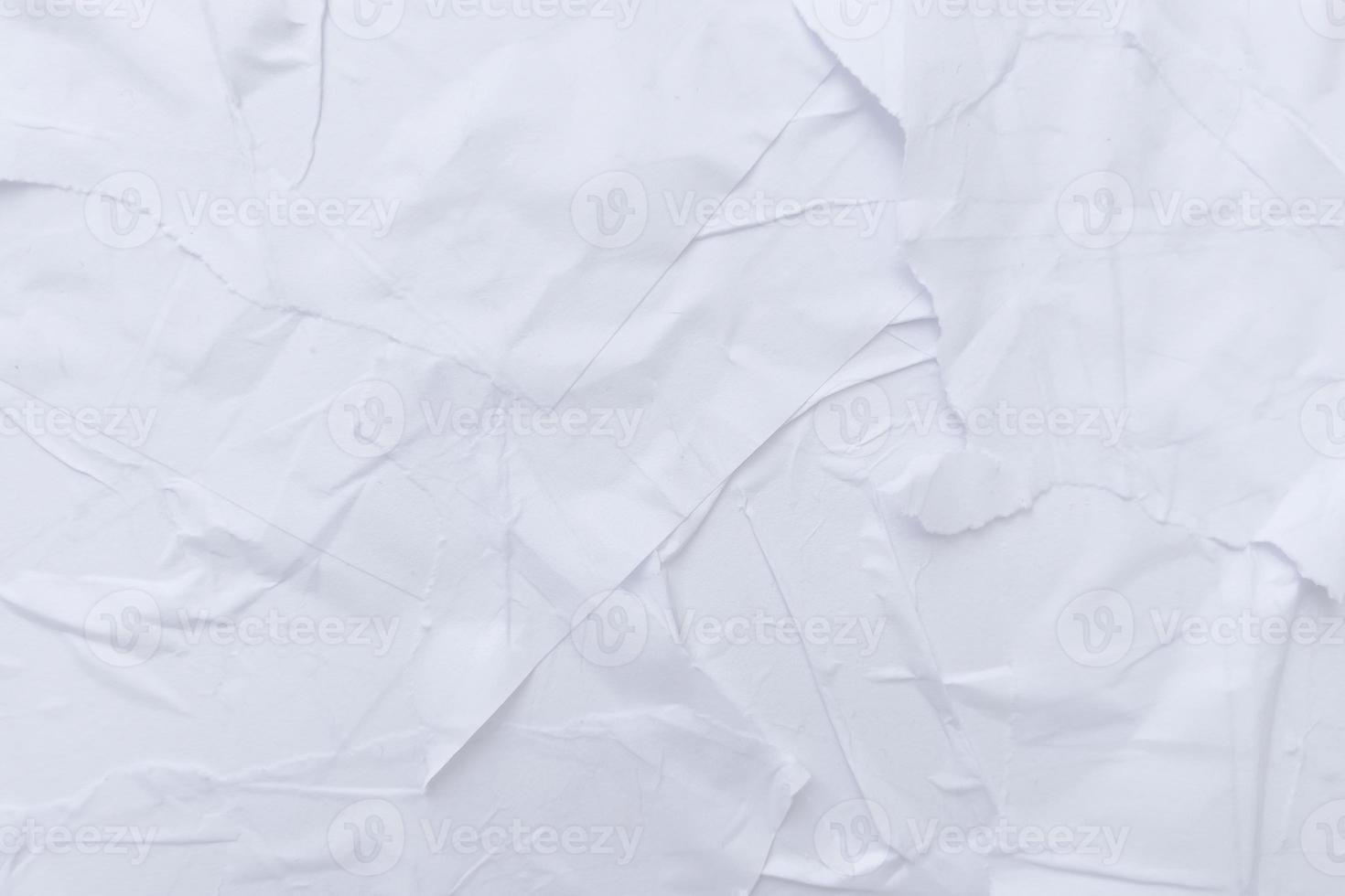 Blank white paper is crumpled texture background. Crumpled paper texture backgrounds for various purposes photo