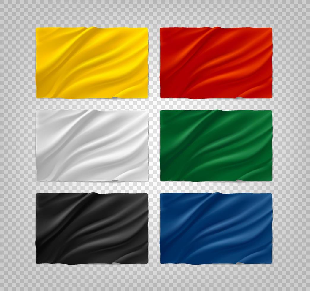 Color clean banners. 3d vector clipart