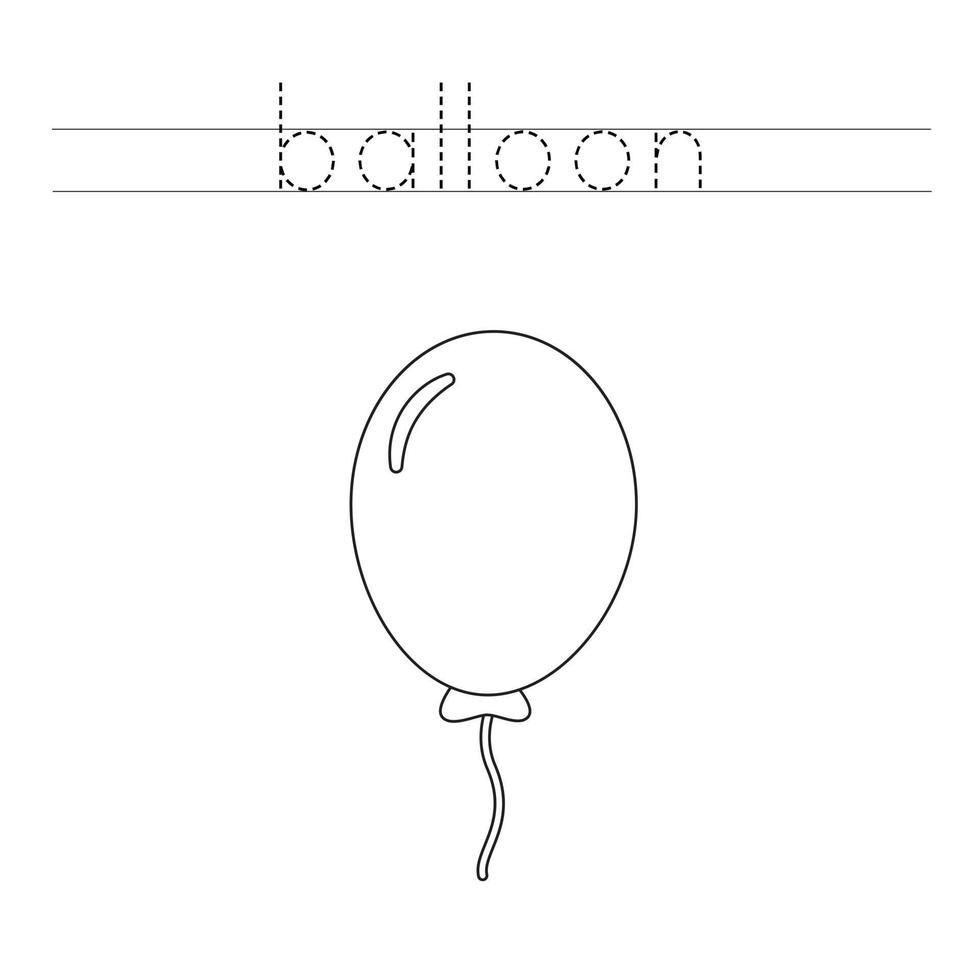 Handwriting practice worksheets with balloons for kids. Printable tracing  worksheets for preschoolers, toddlers, kindergarten, schooling. Busy book  page. Preschool educational learning writing page. 29132891 Vector Art at  Vecteezy