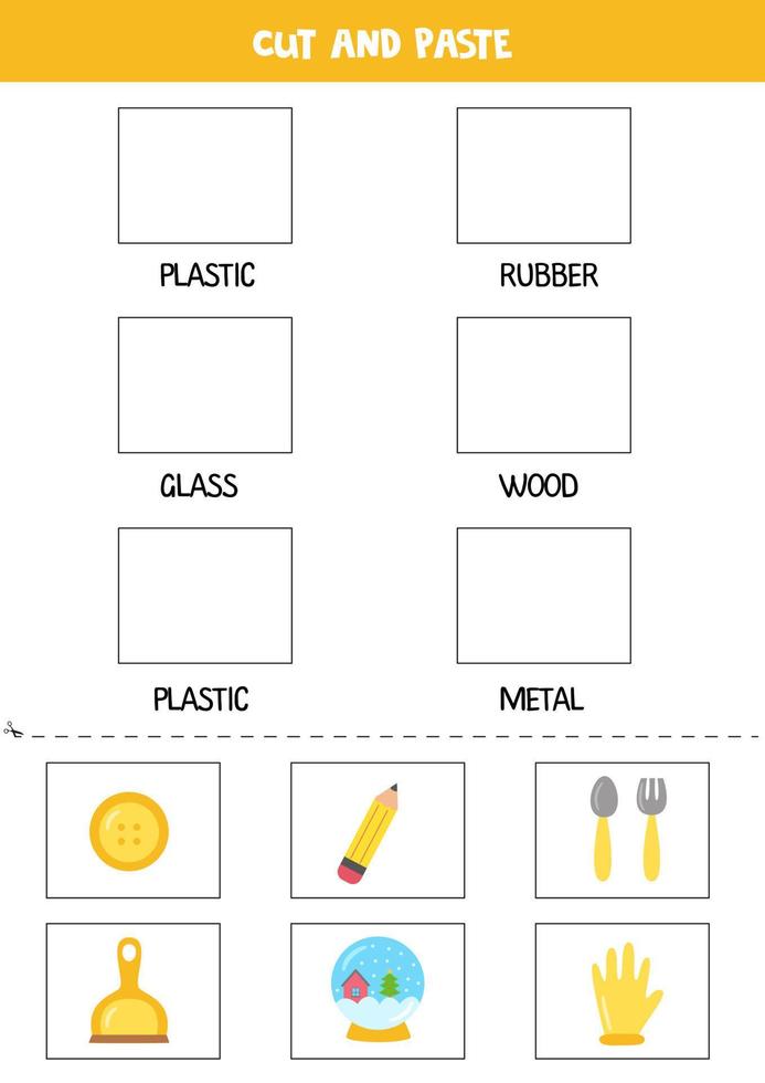 Cut names of colors and paste them. Worksheet for kids. 3462970