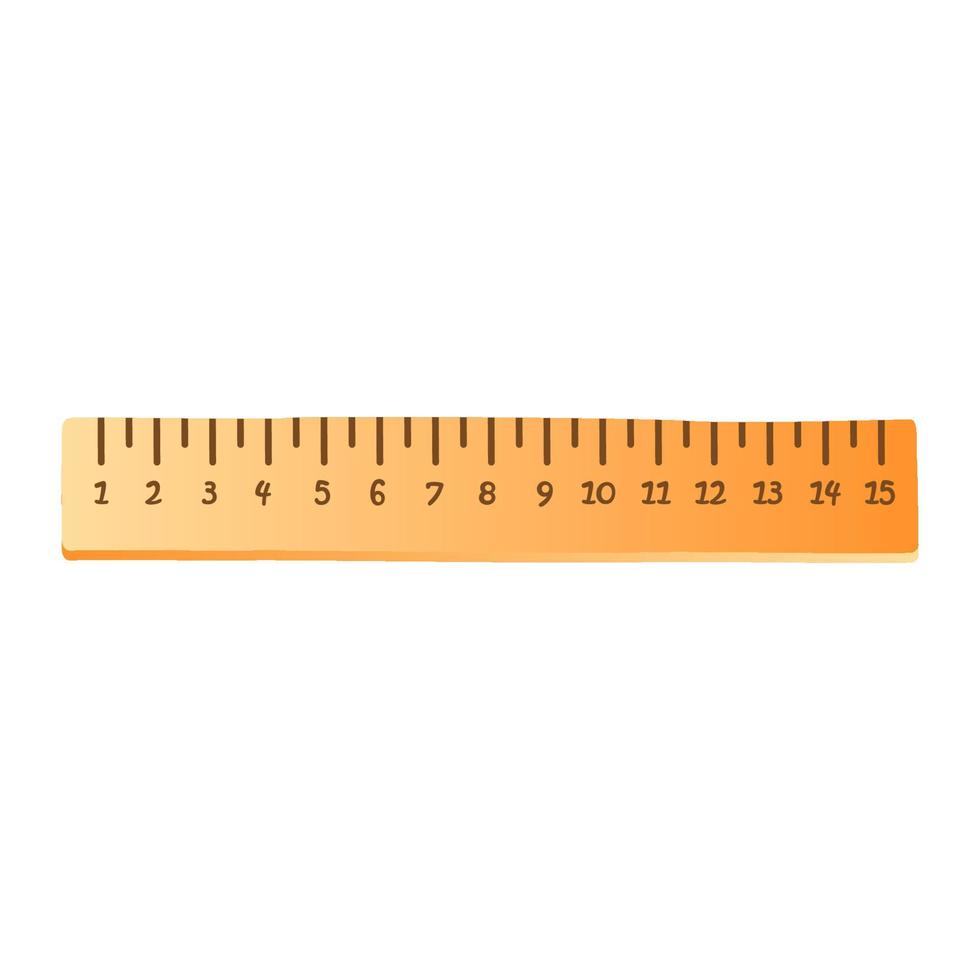cartoon gradient ruler vector isolated element
