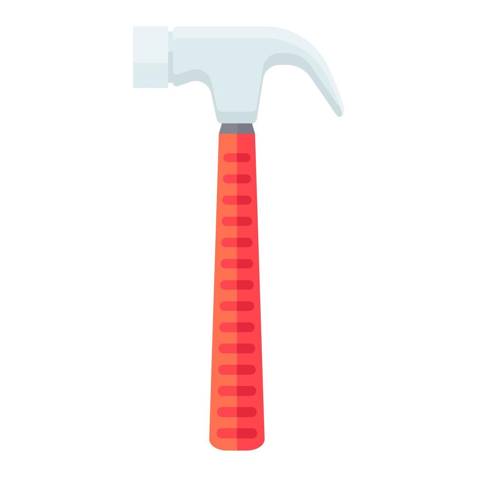 Cartoon rip claw hammer vector isolated object illustration