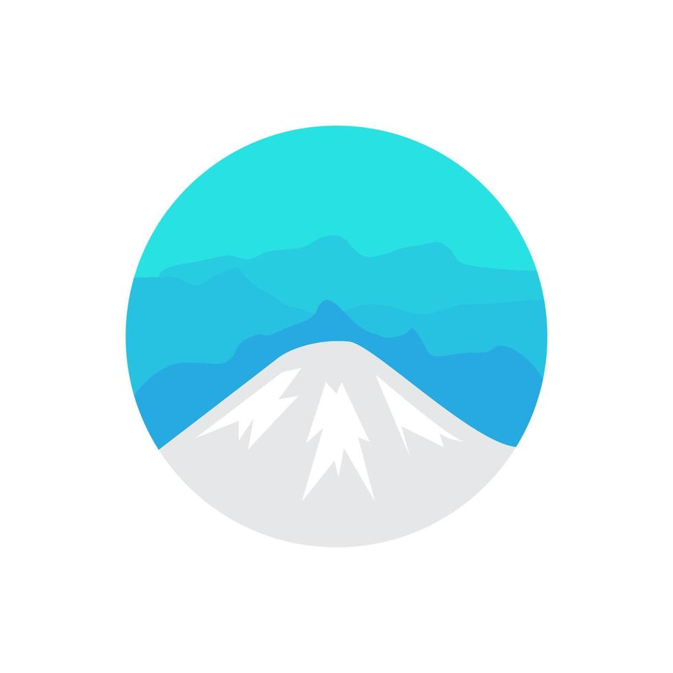 montaña abstracta con cielo colorido diseño de logotipo símbolo gráfico vectorial icono ilustración idea creativa vector