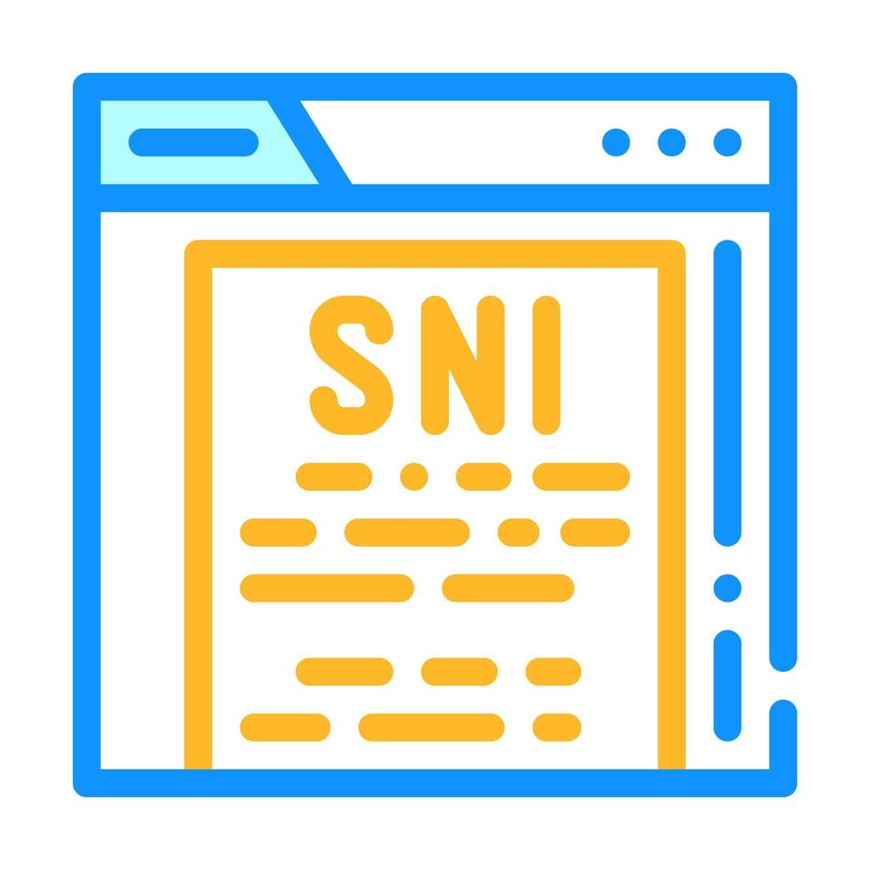 sni protocol color icon vector illustration line