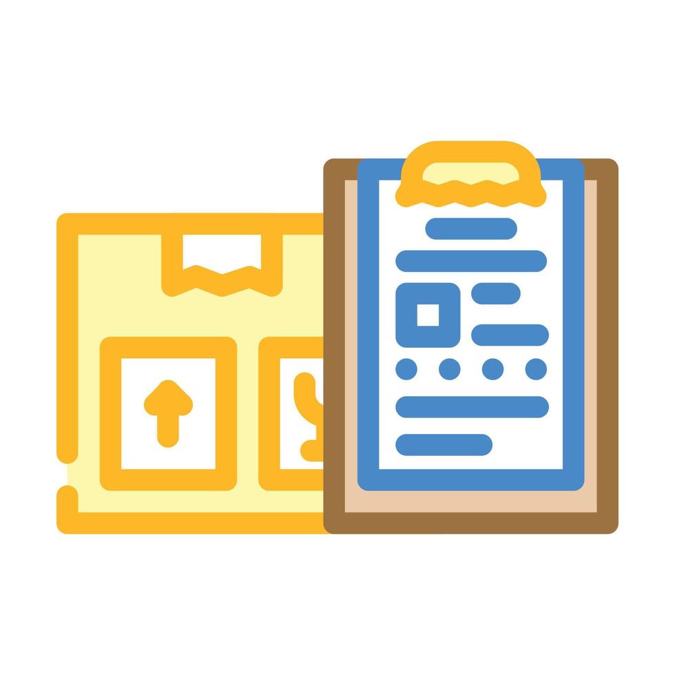 documents of import and export color icon vector illustration