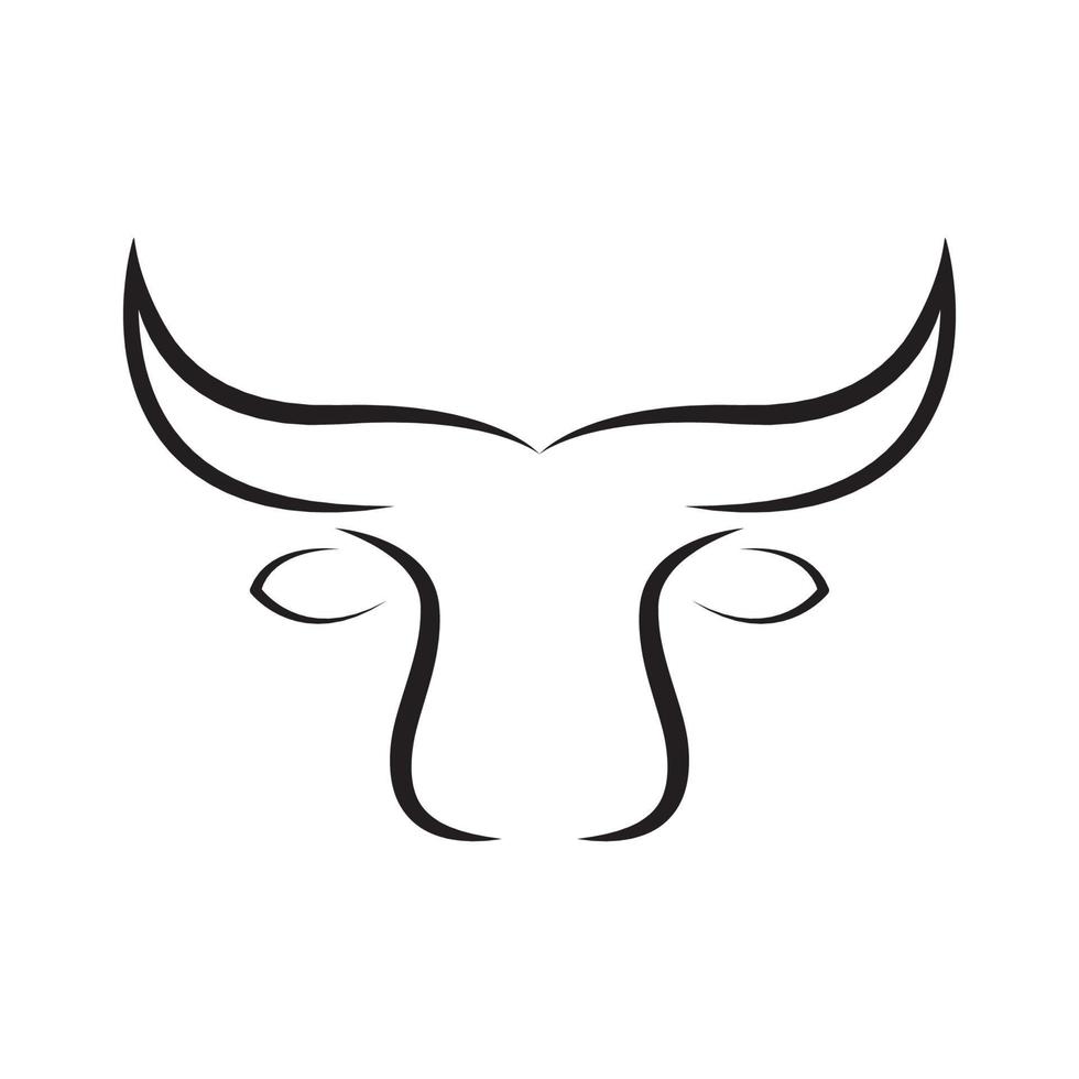 simple modern head livestock buffalo logo design, vector graphic symbol icon illustration creative idea