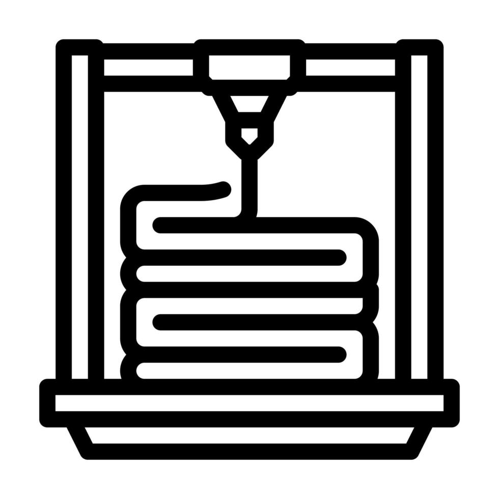 layers of 3d printing line icon vector illustration