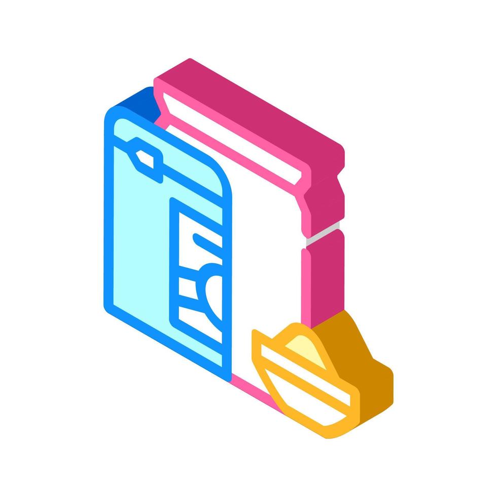 alginate face mask isometric icon vector illustration