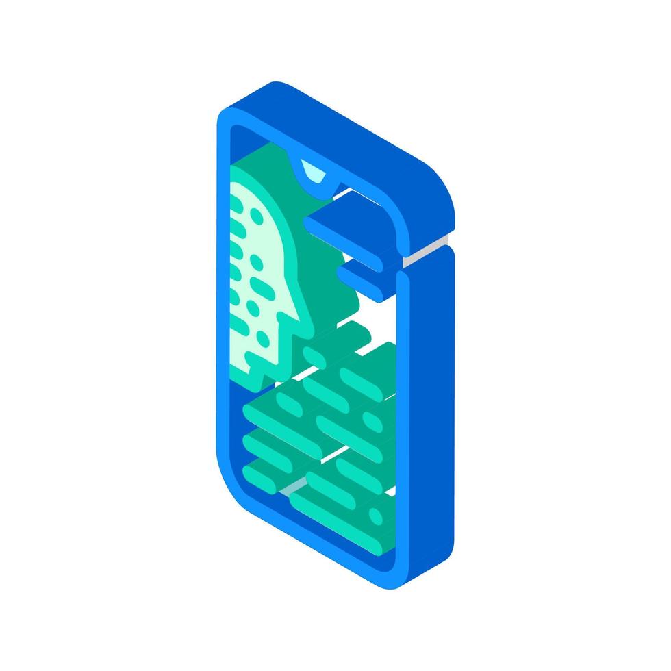 mobile bot isometric icon vector illustration sign