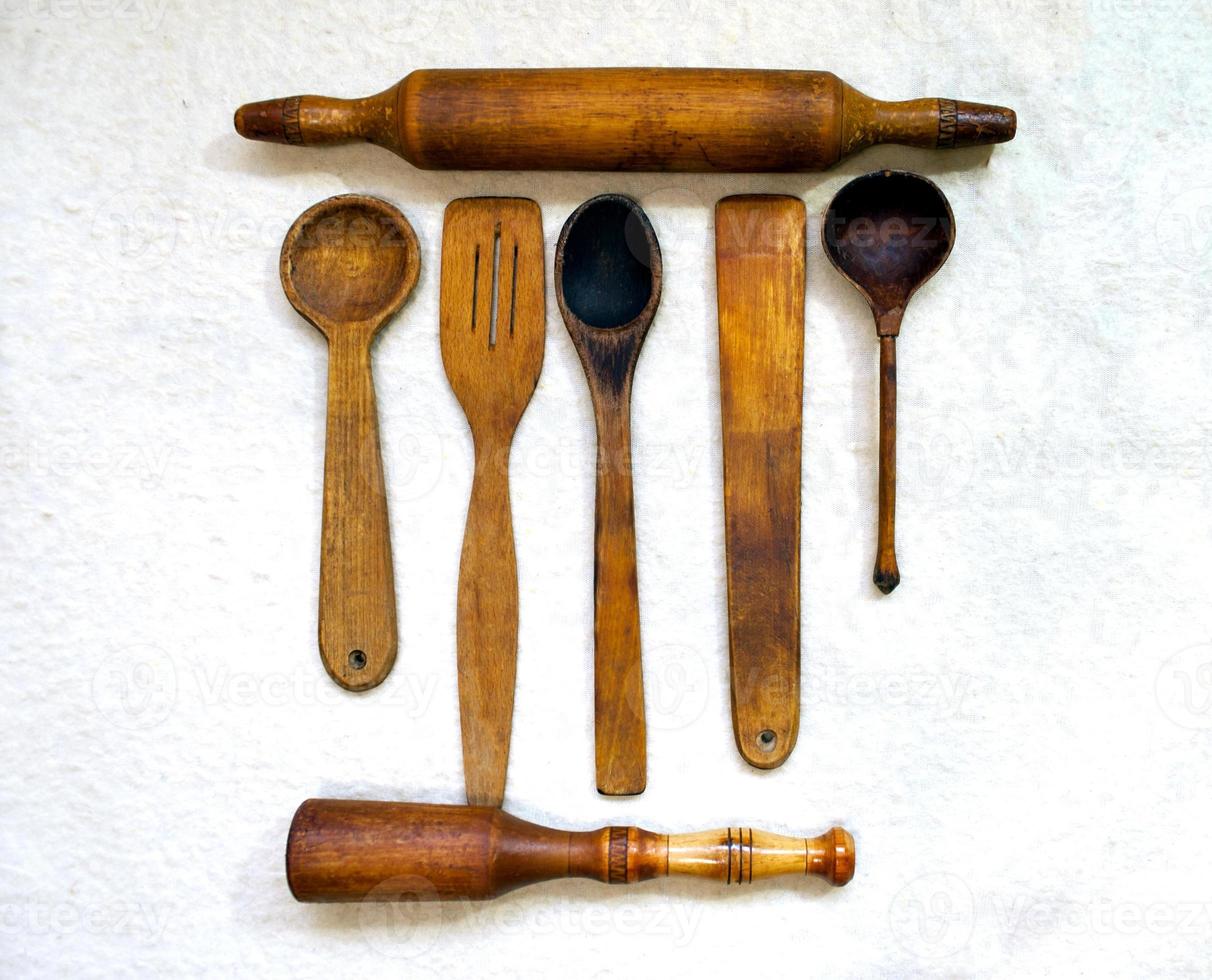 wooden spoons rocking shovels photo