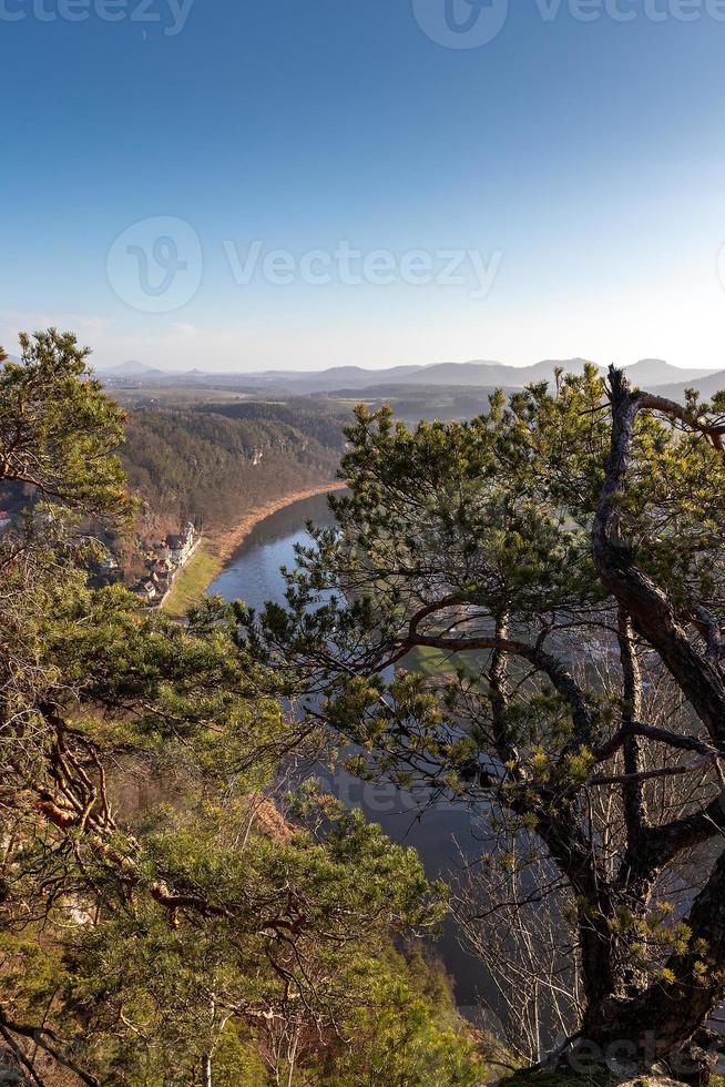 vista del elba alemania foto