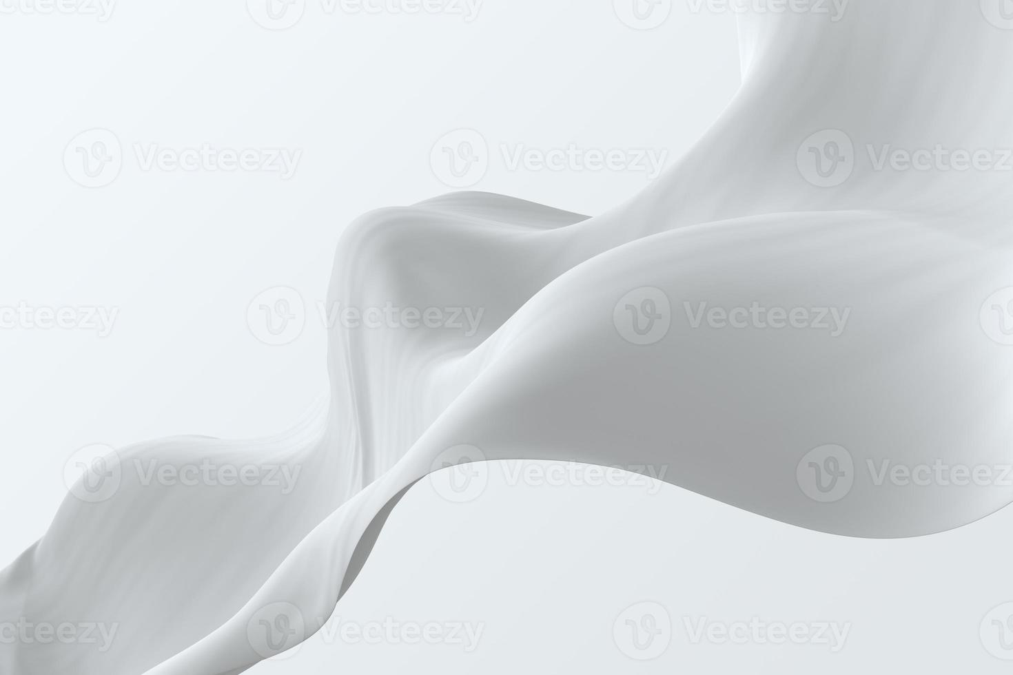 Elegant white wave background. Abstract dynamic wavy texture 3d illustration photo